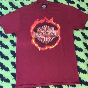 Vintage Harley Davidson Motorcycles T-Shirt FIRE